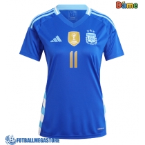 Fotballdrakt Dame Argentina Angel Di Maria #11 Bortedrakt Copa America 2024 Kortermet